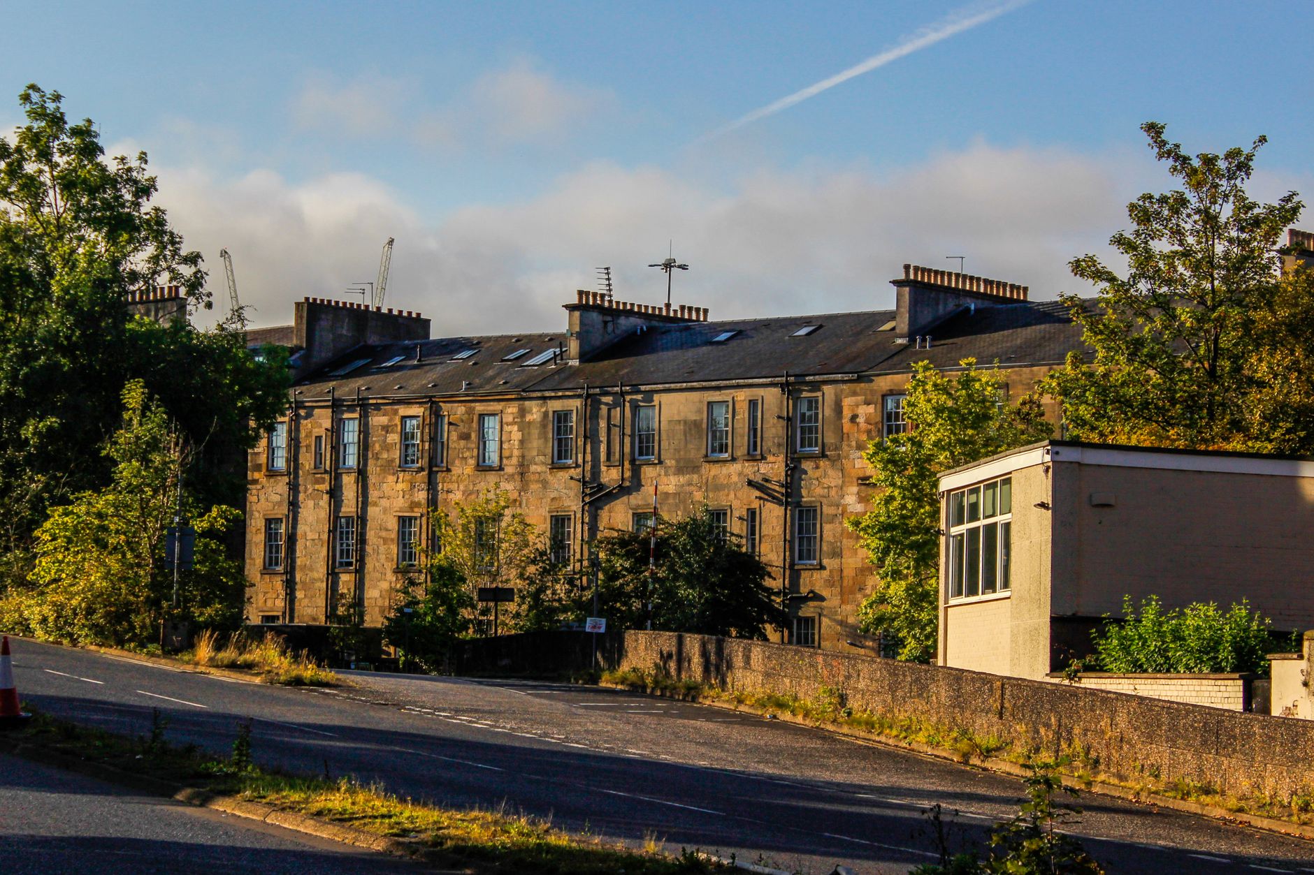 Historic buildings and trees in Glasgow