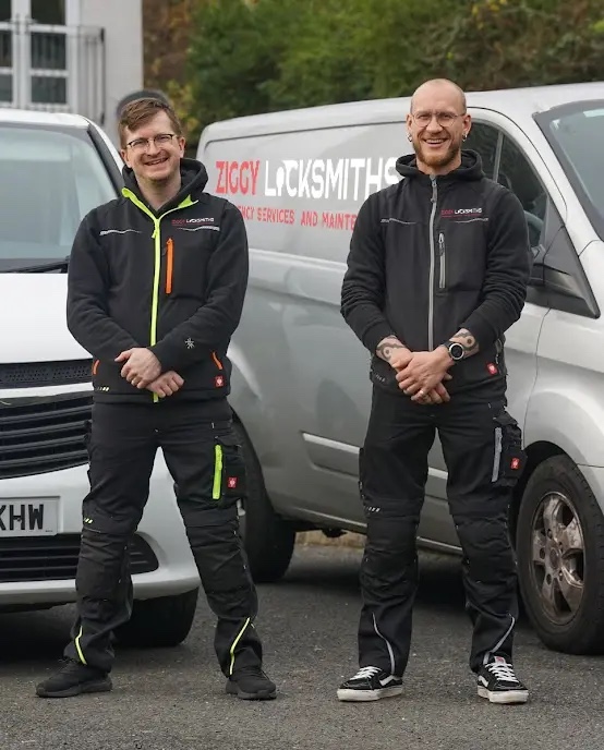 The Ziggy Locksmiths team with their vans